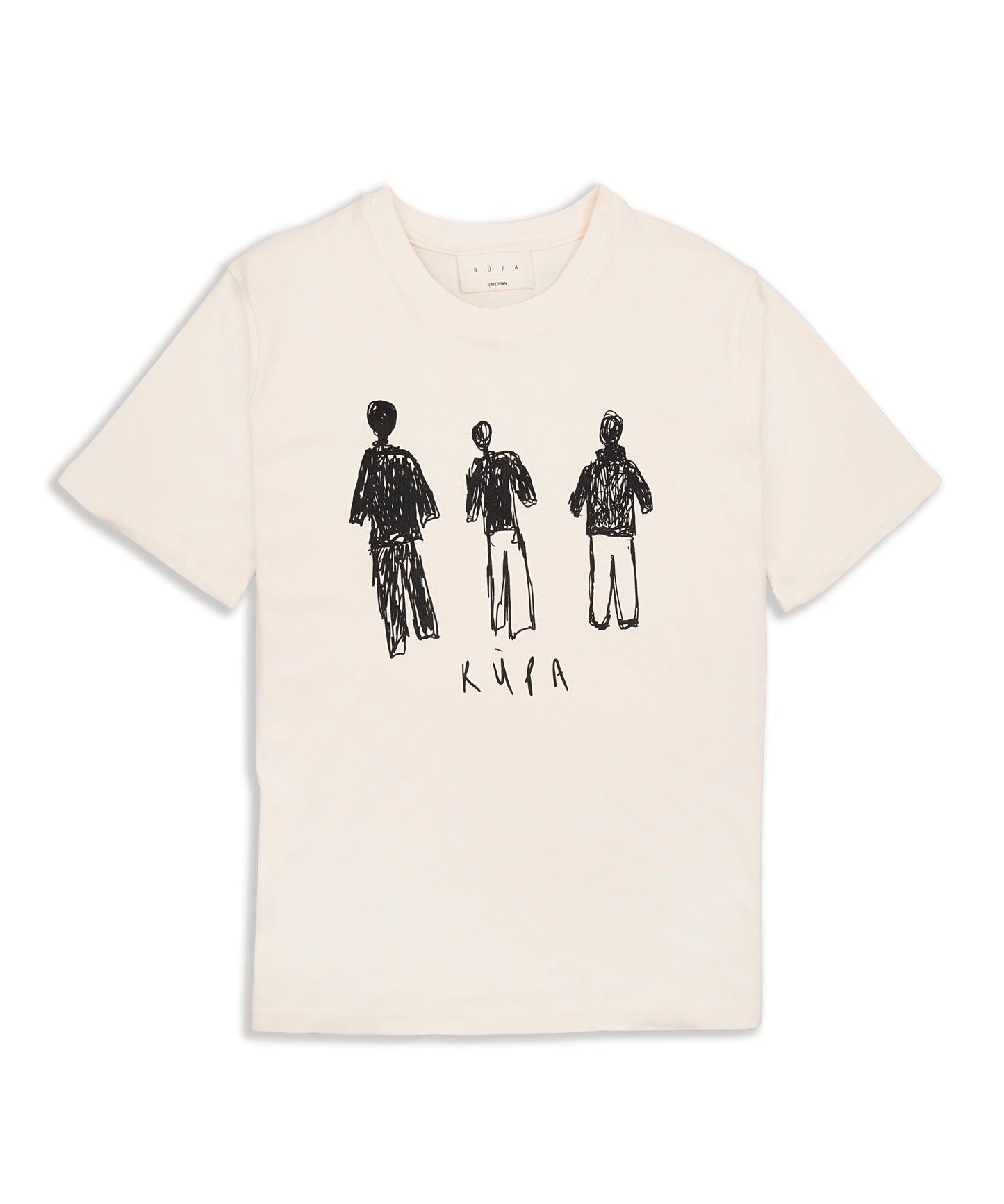 Three Men motif T-shirt